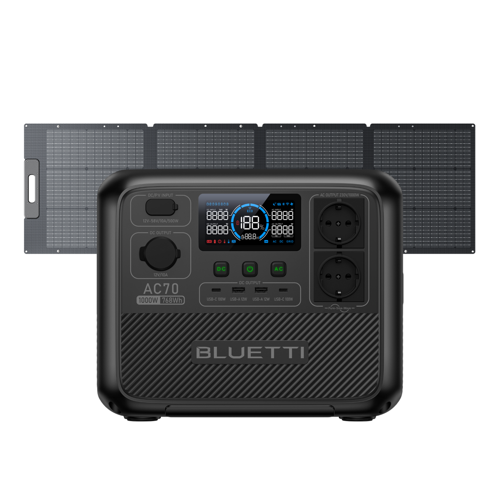 BLUETTI AC70 Estación de energía portátil | 1.000 W 768 Wh