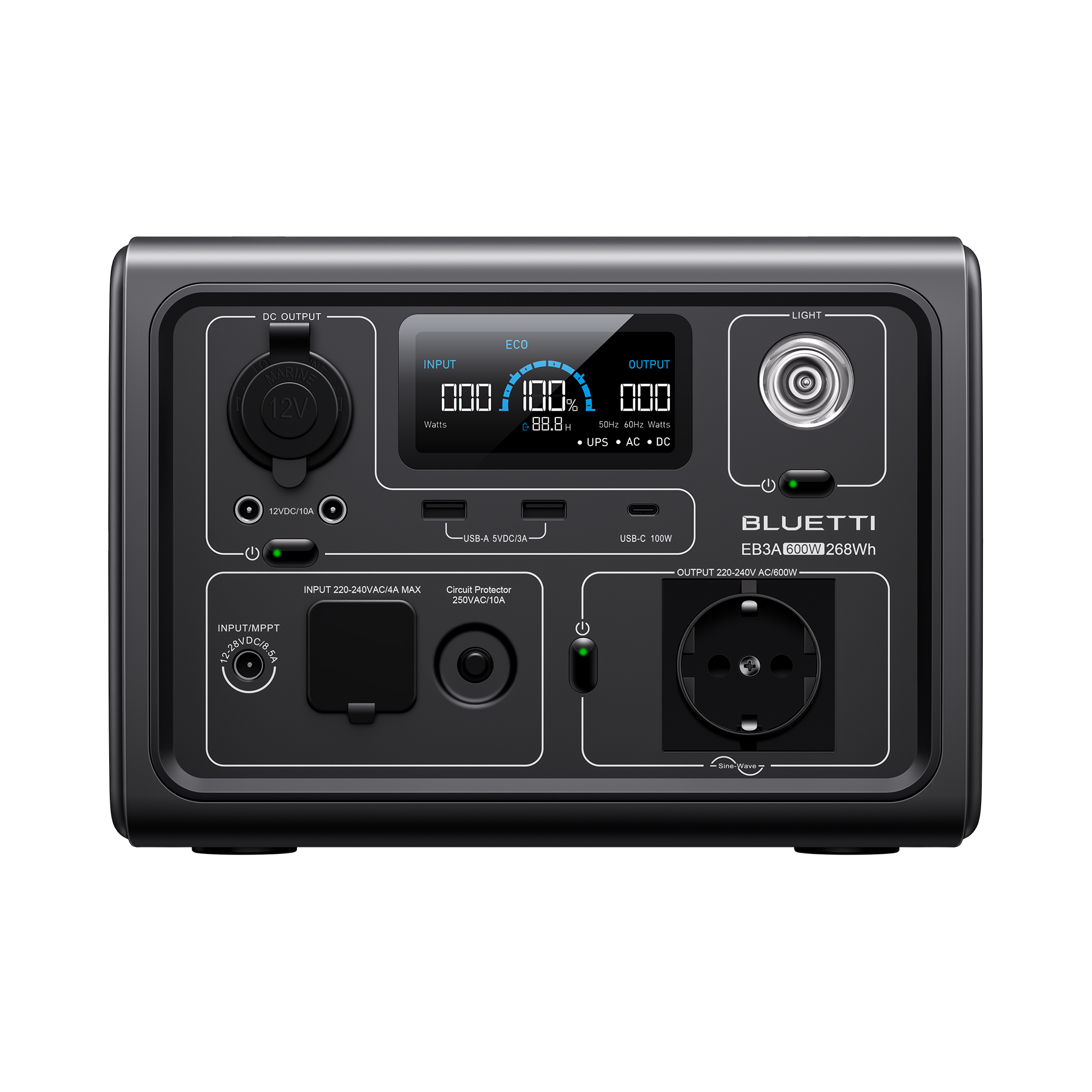 BLUETTI EB3A Estación de energía portátil | 600 W 268 Wh - BLUETTI CL