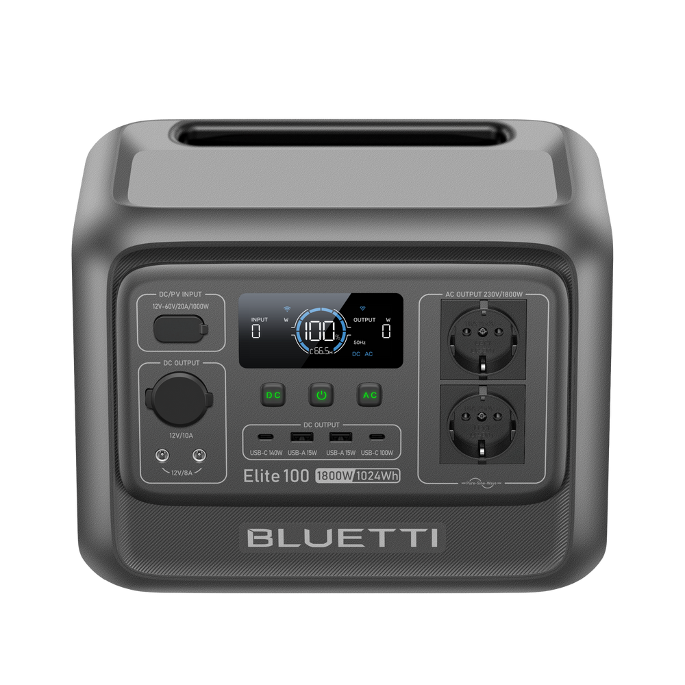 BLUETTI Elite 100 V2 Estación de energía portátil| 1.800 W 1.024 Wh