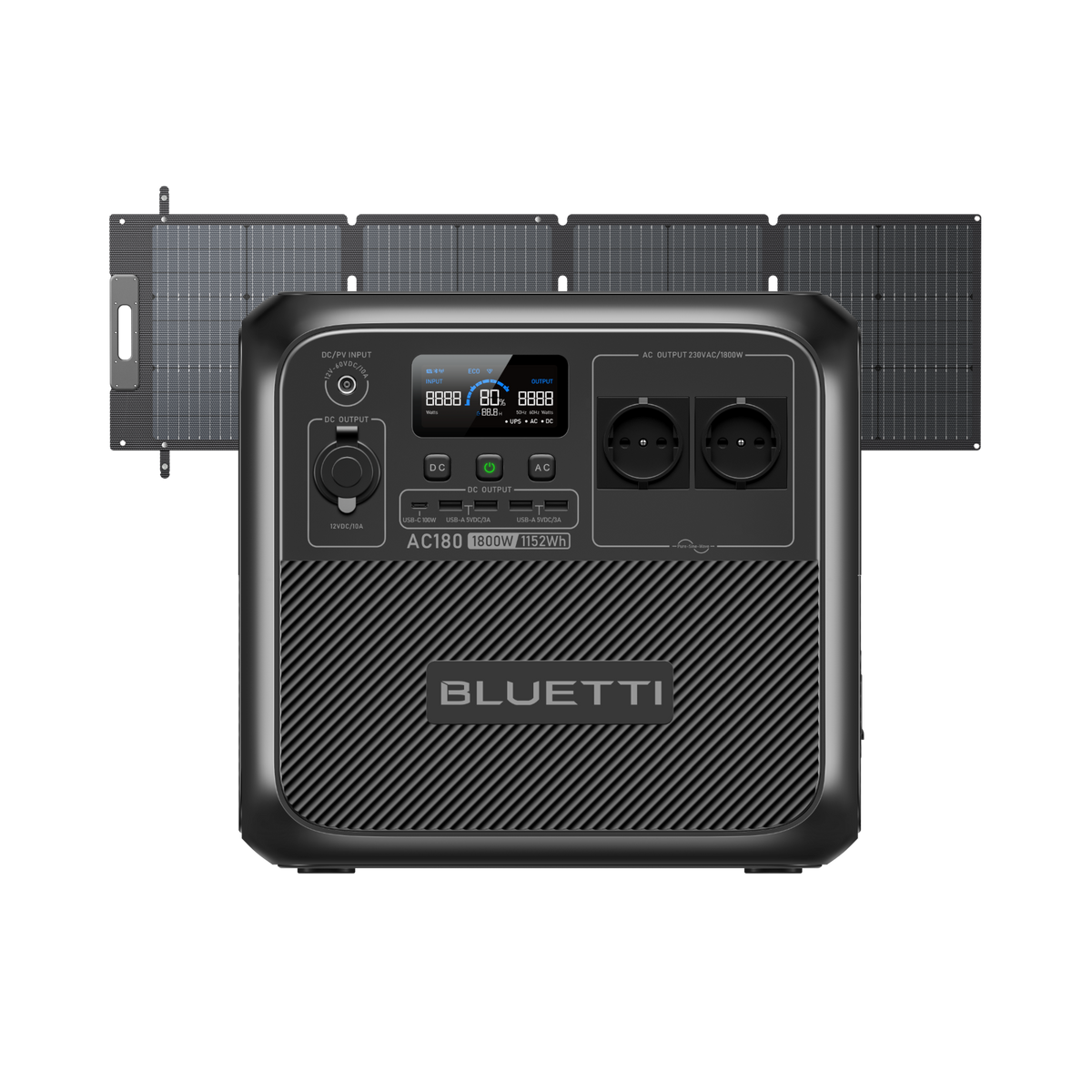 BLUETTI AC180 Estación de energía portátil | 1.800 W 1.152 Wh