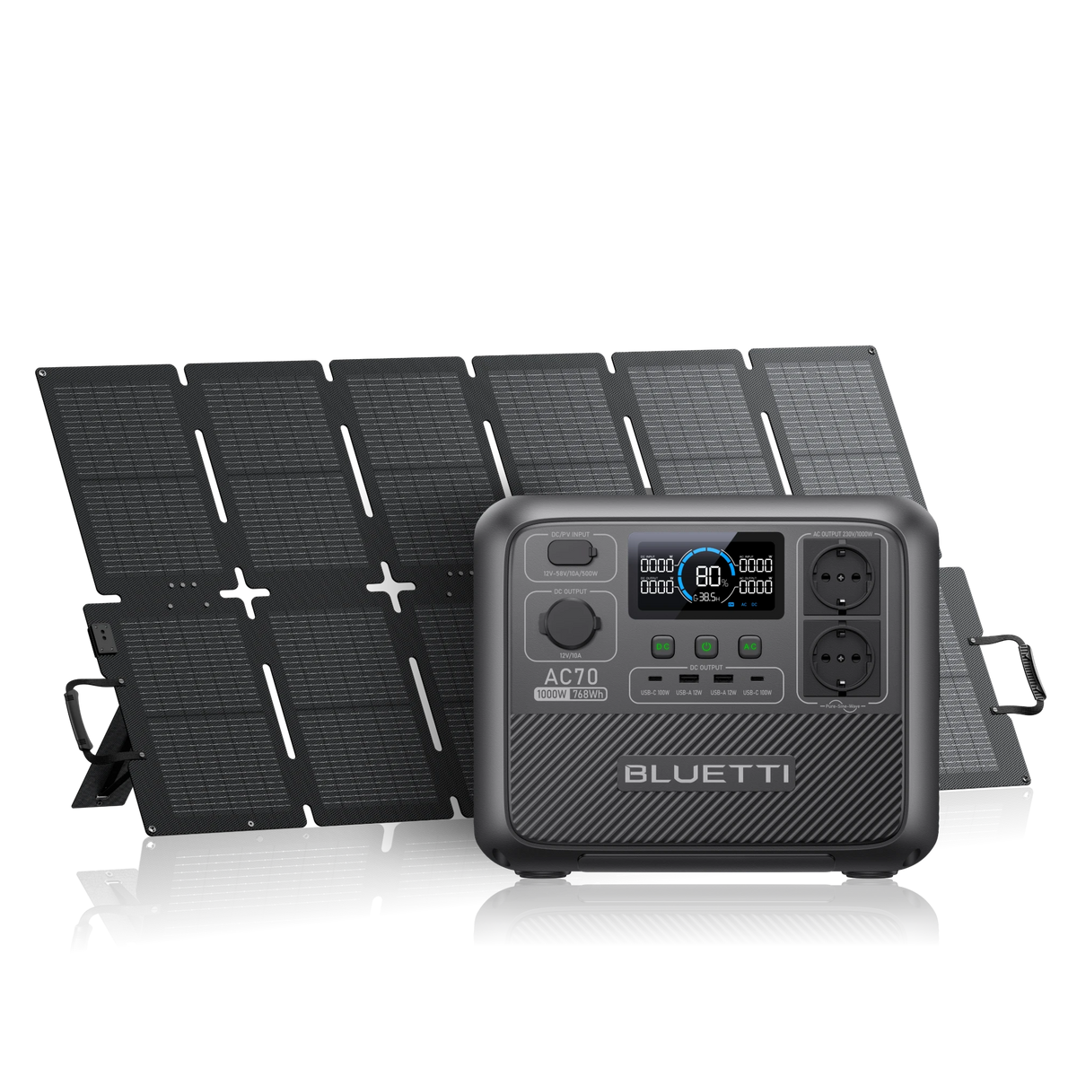 BLUETTI AC70 Estación de energía portátil | 1.000 W 768 Wh