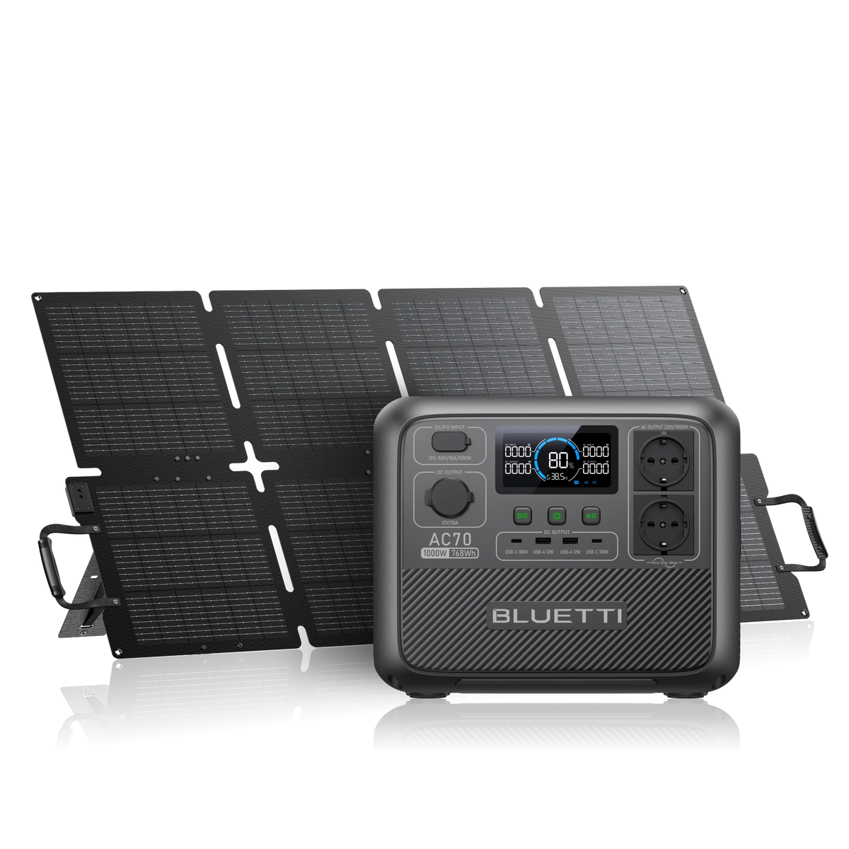 BLUETTI AC70 Estación de energía portátil | 1.000 W 768 Wh