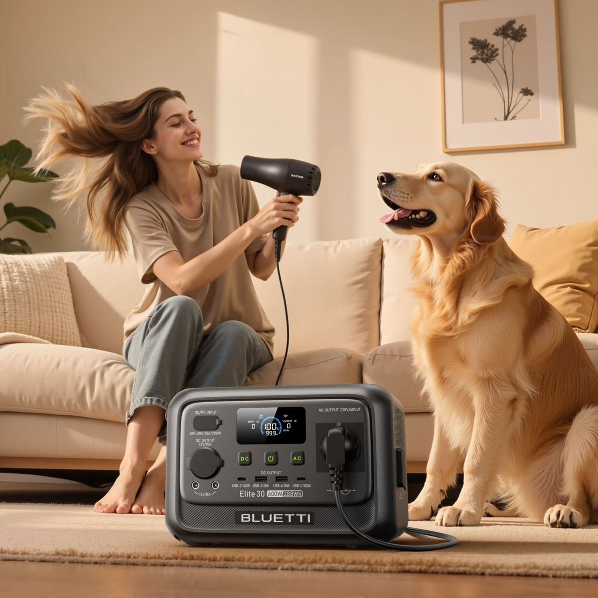 BLUETTI Elite 30 V2 Estación de energía portátil | 600 W 288 Wh