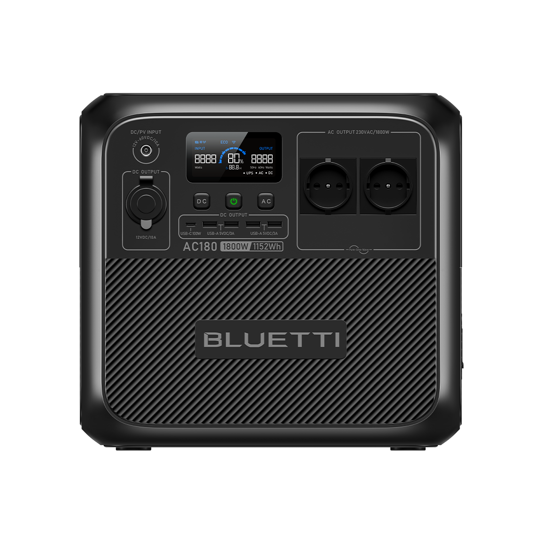 BLUETTI AC180 Estación de energía portátil | 1.800 W 1.152 Wh