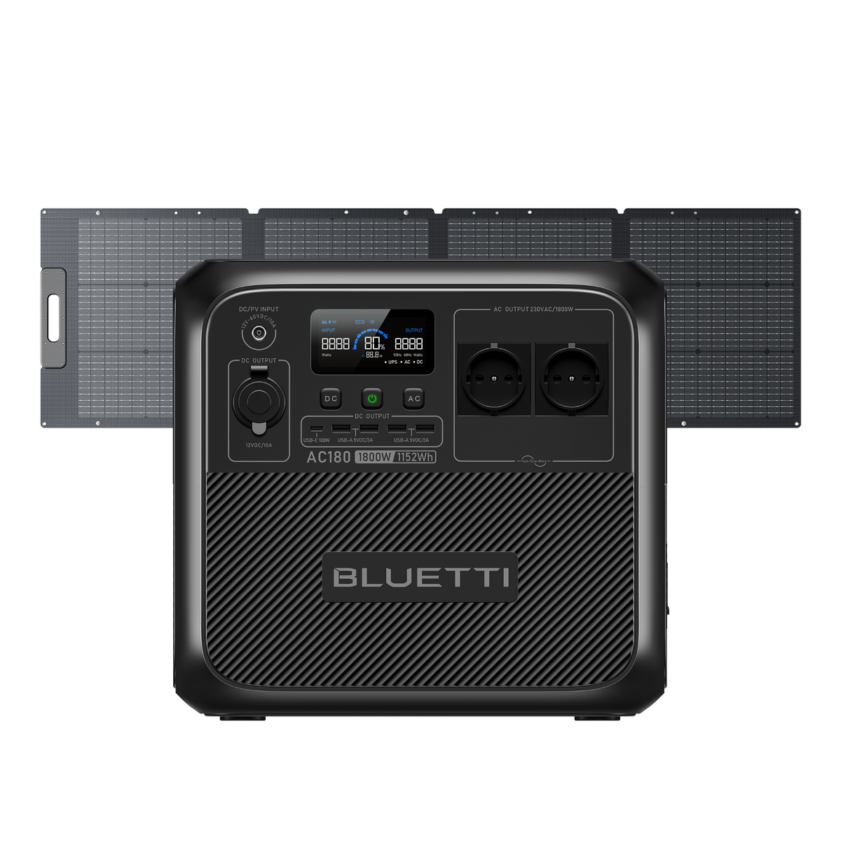 BLUETTI AC180 Estación de energía portátil | 1.800 W 1.152 Wh