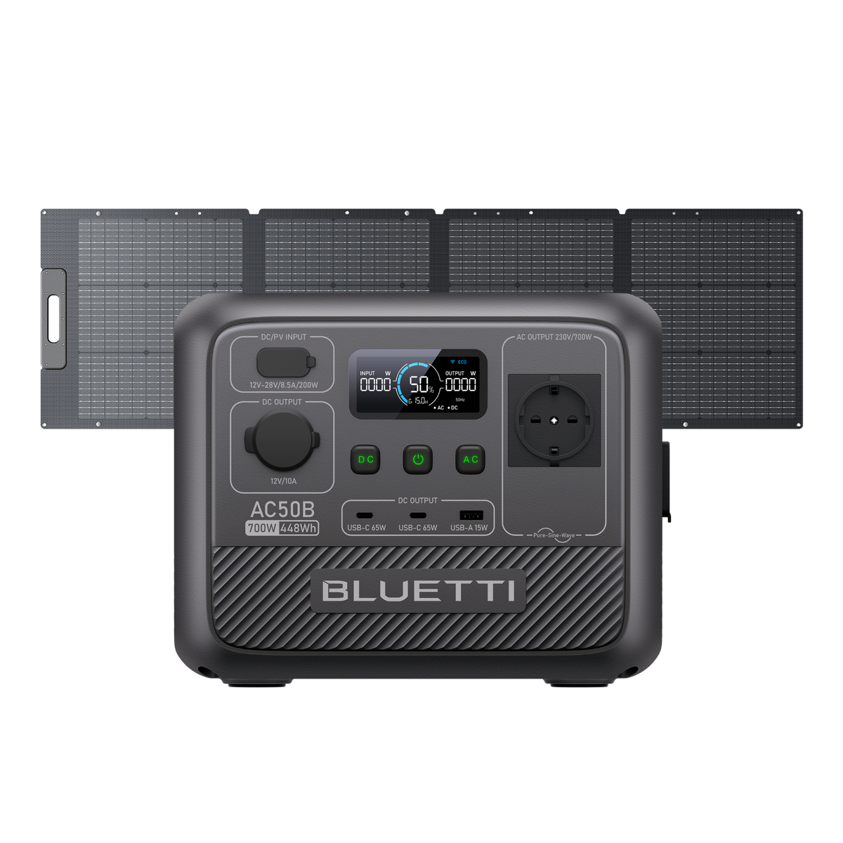 BLUETTI AC50B Estación de energía portátil para camping | 700 W 448 Wh
