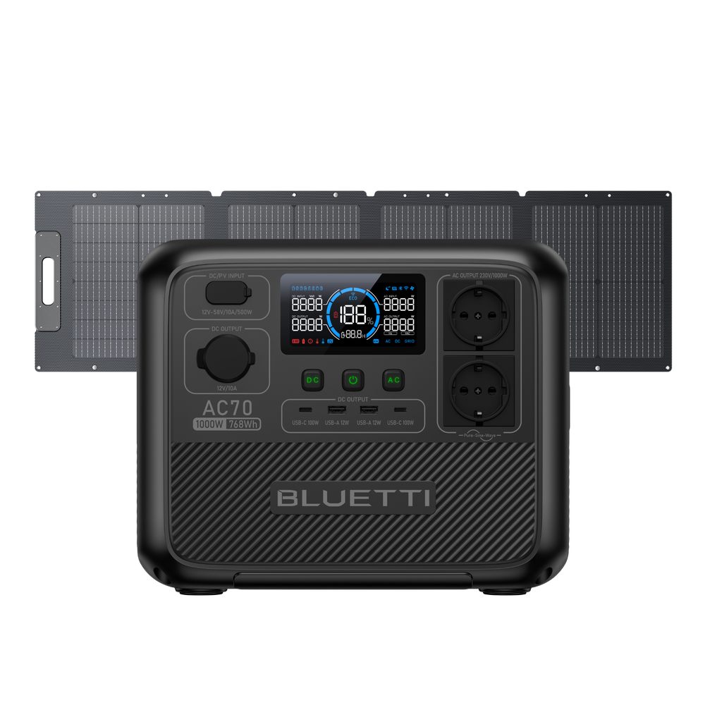 BLUETTI AC70 Estación de energía portátil | 1.000 W 768 Wh
