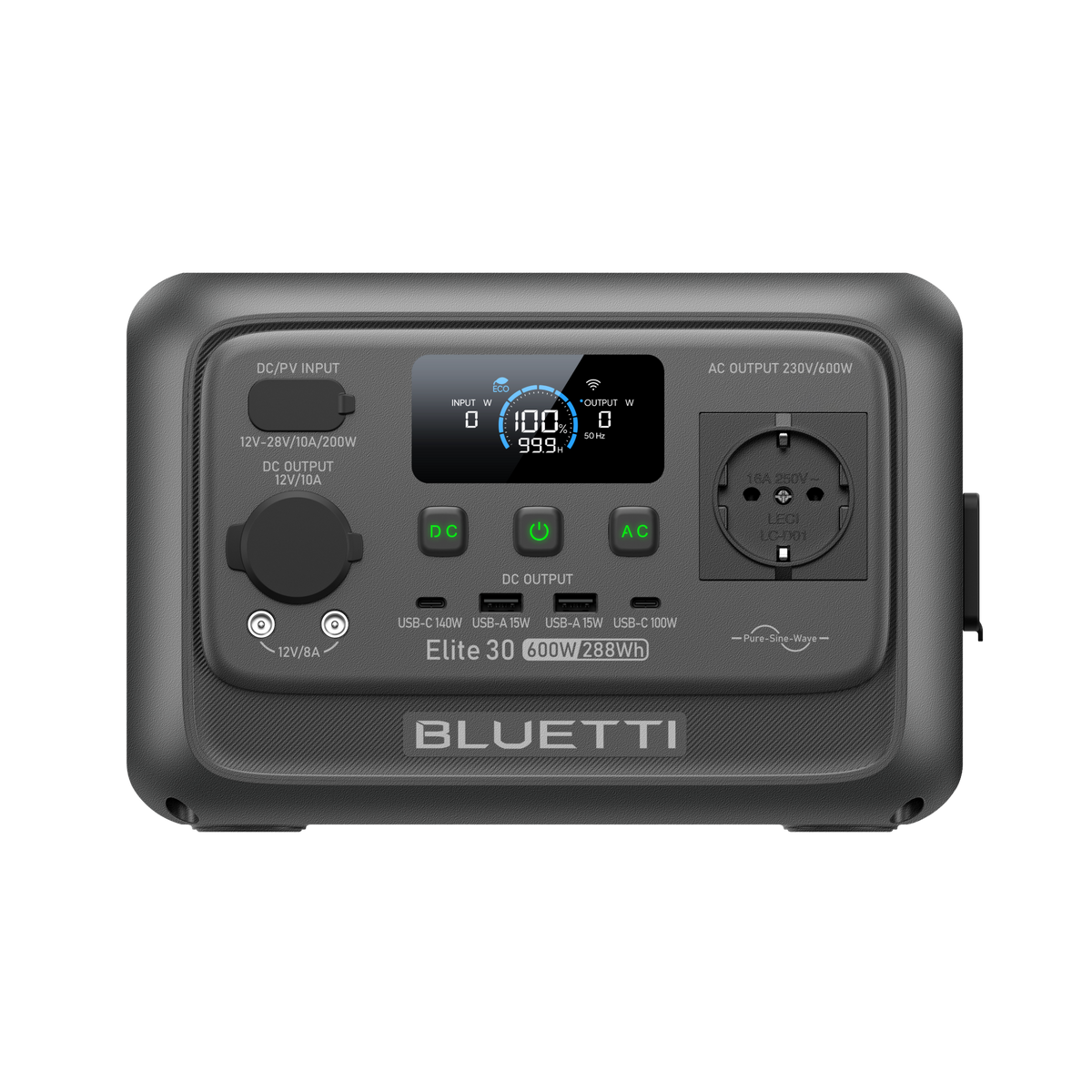 BLUETTI Elite 30 V2 Estación de energía portátil | 600 W 288 Wh