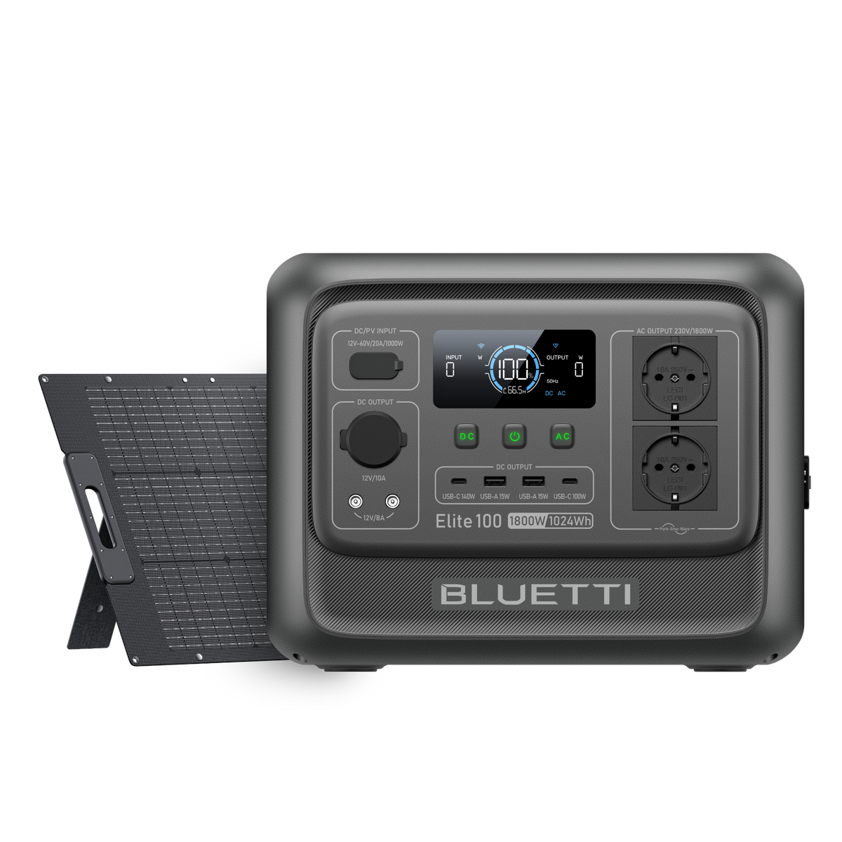 BLUETTI Elite 100 V2 Estación de energía portátil| 1.800 W 1.024 Wh